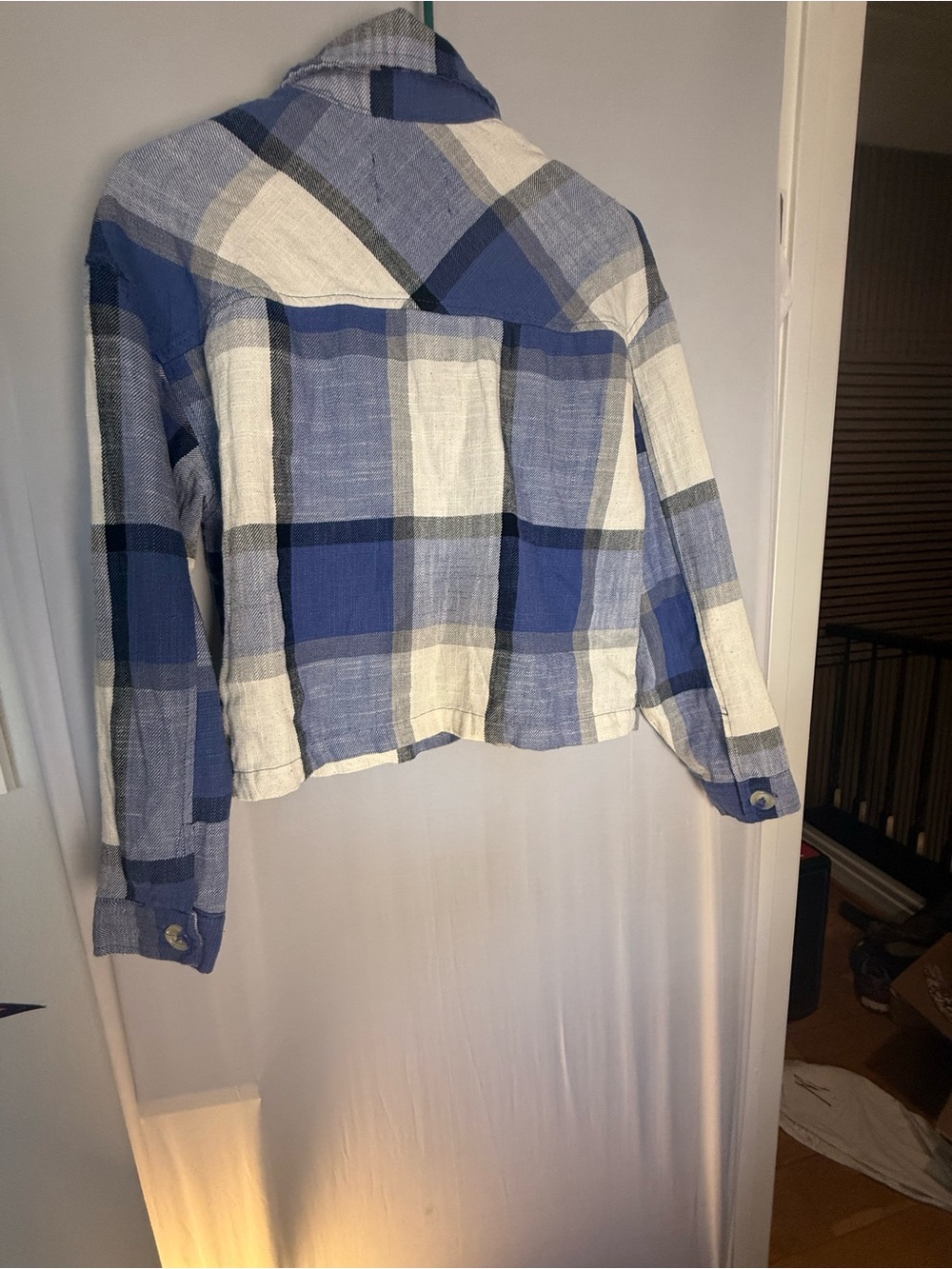 Ashley By 26 International Blue and White Striped Shirt - Picture 6 of 6